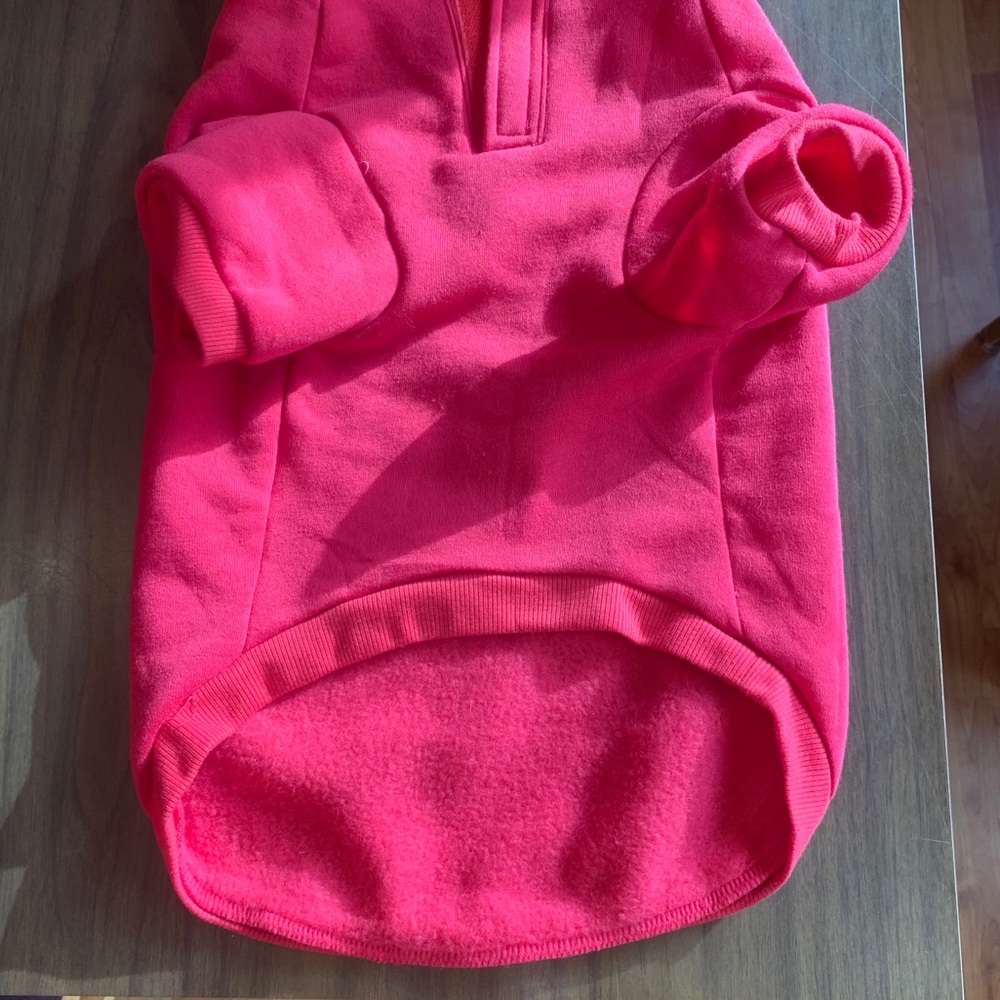 Dog Sweatshirt Hoodie Pink Sweater No Filter - Picture 7 of 10